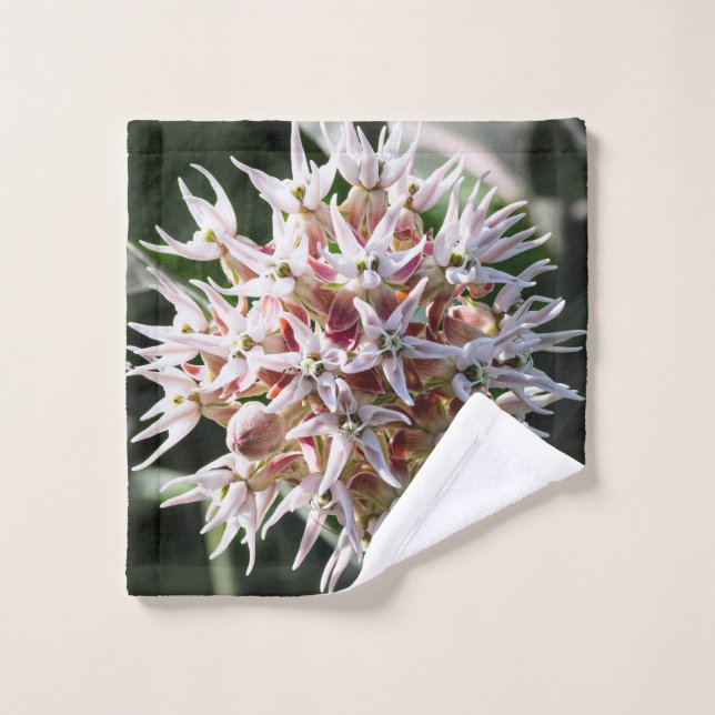 Brumeux blanc, Lait, Photographie Fleur (Gant de toilette)