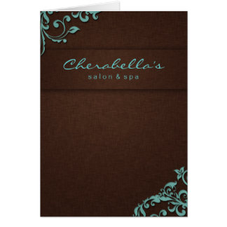 Brun bleu 2 floraux de toile de brochure de salon