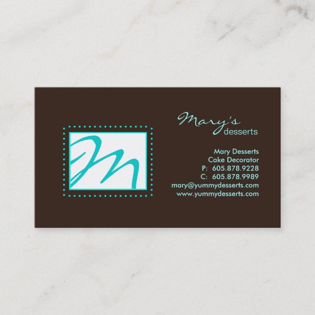 Brun bleu de carte de visite professionnel de (Devant)