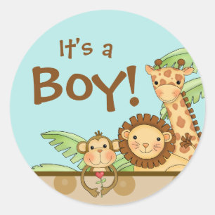 Brun de bébés de jungle - autocollants