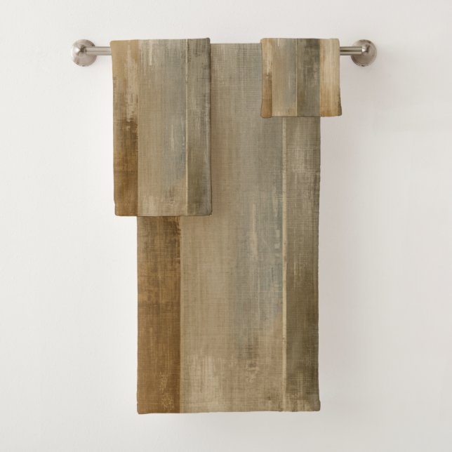 Brun gris beige rustique rayure bois de grange pat (En situation)