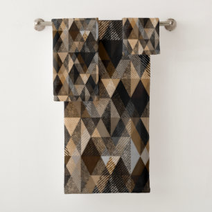 Brun rhombique texturé avec beige