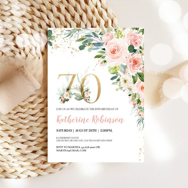 Brunch 70e anniversaire Invitation (Créateur téléchargé)