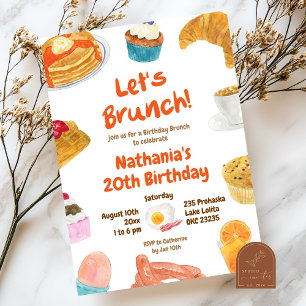 Brunch Anniversaire Illustration Invitation
