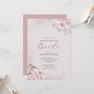 Brunch avec la mariée Blush Floral Invitation