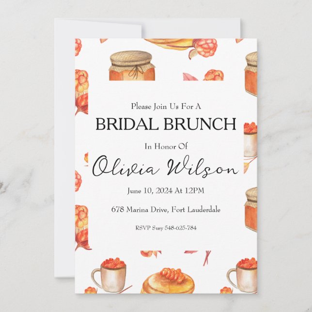 brunch avec les invitations pour le brunch de la m (Devant)
