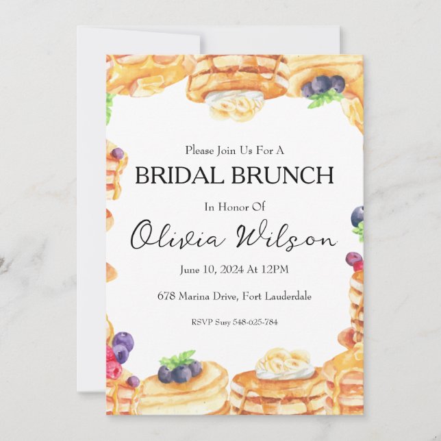 brunch avec les invitations pour le brunch de la m (Devant)