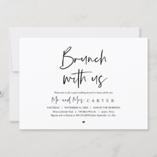 Brunch avec les jeunes mariés, invitation post mar