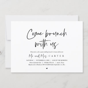 Brunch avec les jeunes mariés, post faire-part de