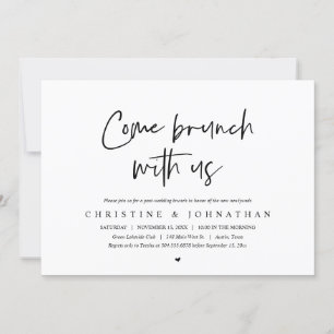 Brunch avec les jeunes mariés, post faire-part de