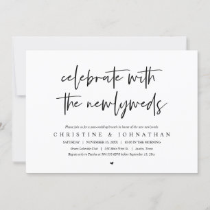 Brunch avec les jeunes mariés, post faire-part de