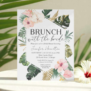 Brunch avec l'invitation de la mariée douche nupti