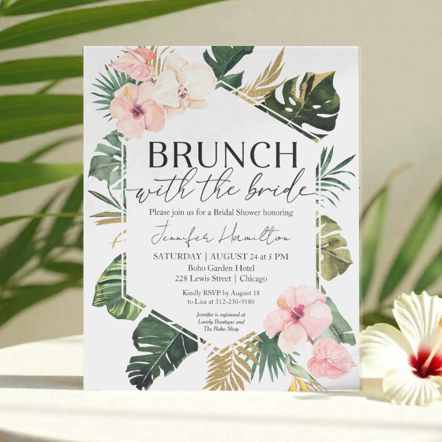 Brunch avec l'invitation de la mariée douche nupti (Créateur téléchargé)