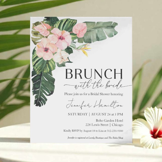 Brunch avec l'invitation de la mariée douche nupti (Créateur téléchargé)