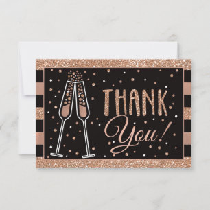 Brunch & Bubbly Carte de remerciements Faux Partie