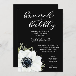 Brunch Bubbly Floral Bridal Shows Invitations