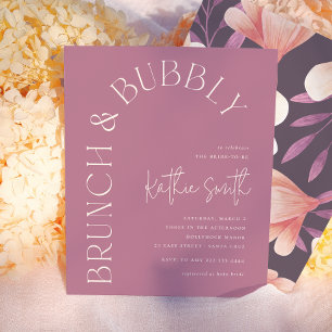 Brunch & Bubbly Floral Élégant Budget Enterrement