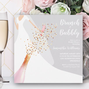 Brunch Bubbly habiller gris nuptiale douche Invita