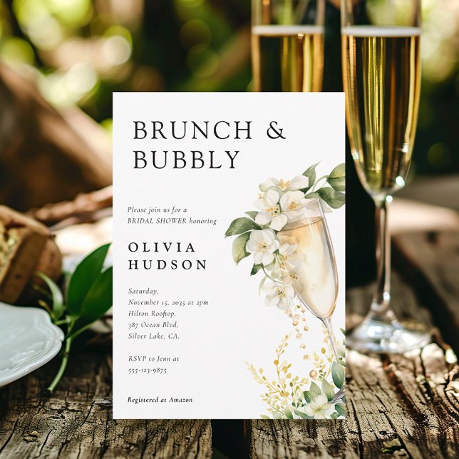 Brunch & Bubbly Invitation de douche nuptiale (Créateur téléchargé)