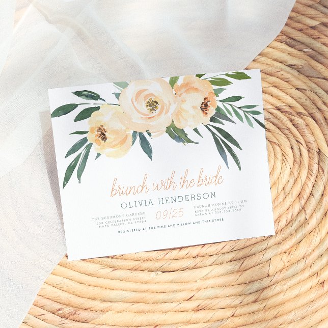 Brunch Budget Avec La Fête des mariées Florale Mar (Créateur téléchargé)