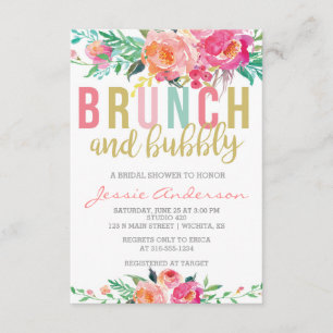 Brunch coloré et invitation nuptiale pétillante de