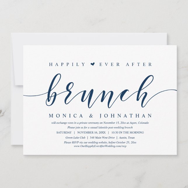 Brunch de déjeuner pour toujours, Invitation à une (Devant)