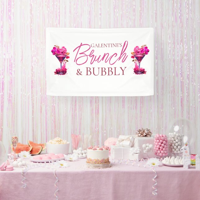 Brunch de Galentine et bannière Bubbly (Fête)