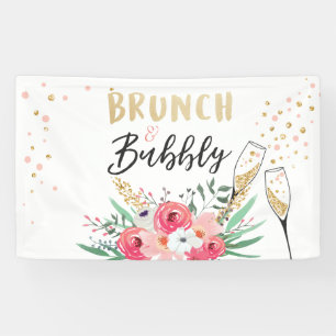 Brunch et bannière nuptiale pétillante Champagne