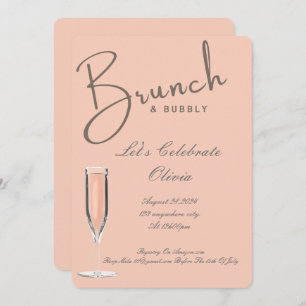 BRUNCH ET BUBBLY BRIDAL DOUCHE INVITATION