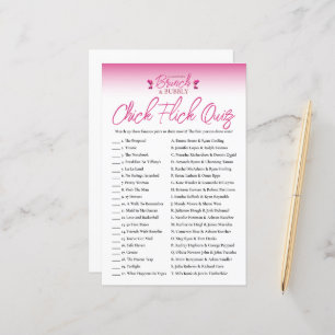 Brunch et Bubbly Galentines Chick Flick Jeu Quiz