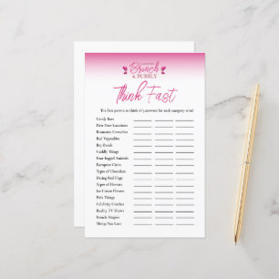 Brunch et Bubbly Galentines Penser au jeu rapide