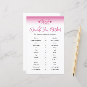 Brunch et Bubbly Galentines Voudriez-vous jouer