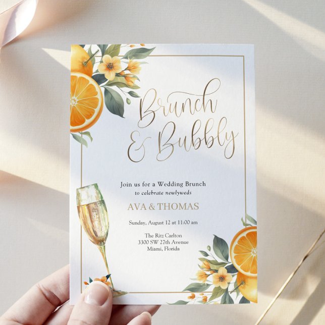 Brunch et Bubbly Mariage Brunch Invitation (Créateur téléchargé)