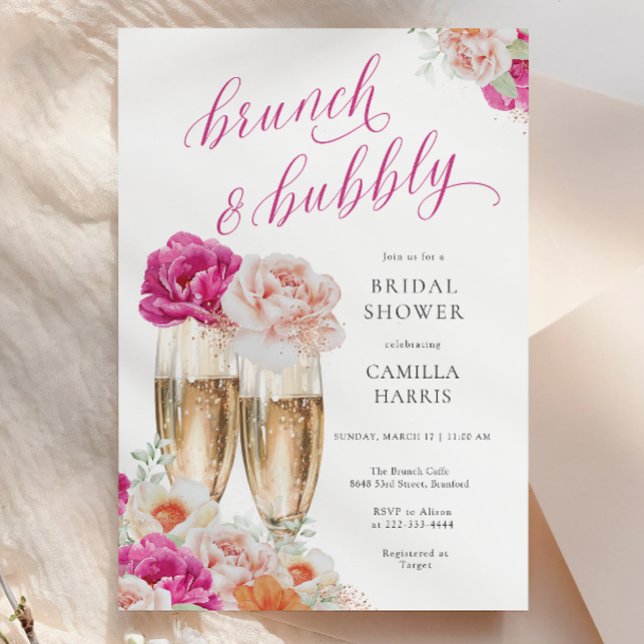 Brunch floral et invitation à la douche nuptiale B (Créateur téléchargé)