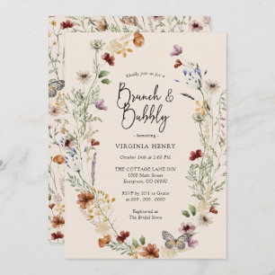 Brunch floral et Invitation bulle