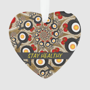 Brunch Fractal Art Drôle Nourriture, Tomates, Oeuf