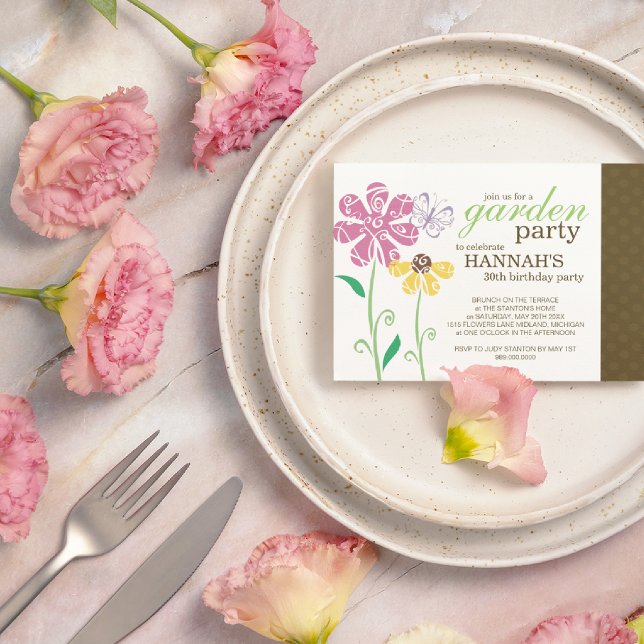 Brunch Garden Party Invitations d'anniversaire (Créateur téléchargé)