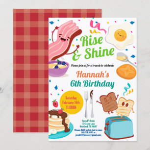 Brunch invitation pour le petit déjeuner. Enfants 