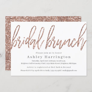 Brunch nuptial de Champagne Invitation avec Partie