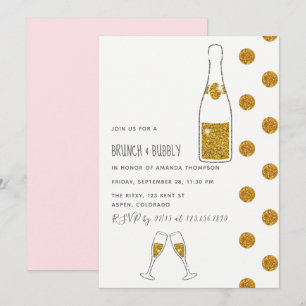 Brunch nuptial et invitation Wedding shower Bubbly