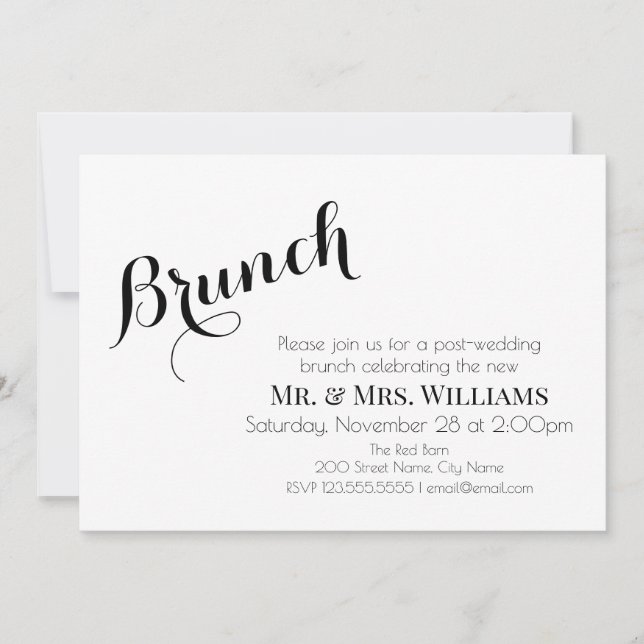 Brunch post-mariage (Devant)