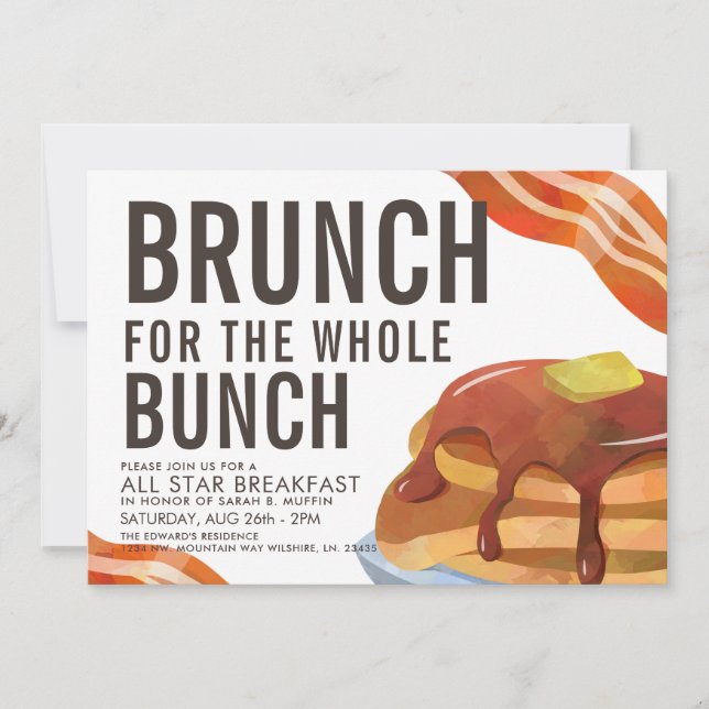 BRUNCH POUR LE BUNCH | Petit déjeuner invitation (Devant)