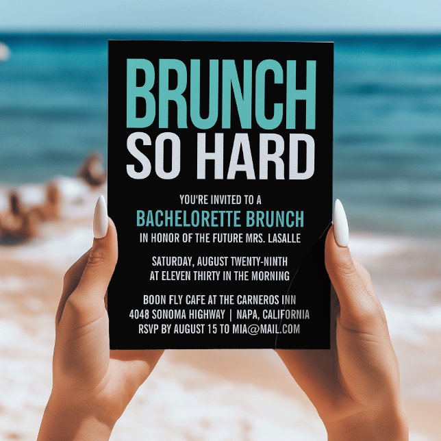 Brunch So Hard Bachelorette Brunch Invitations (Créateur téléchargé)