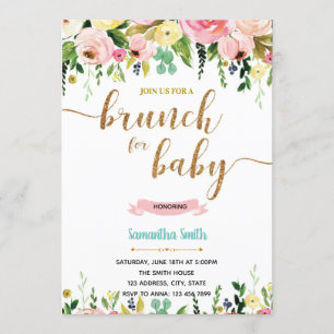 Brunch sur invitation baby shower