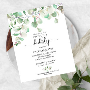 Brunch Vert Et Bubble Invitations Budget