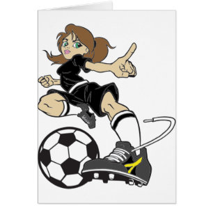 BRUNE DE FILLE DU FOOTBALL