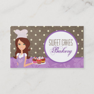 Brunette Baker Purple Brow Cakes Carte de visite