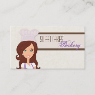 Brunette Baker Purple Brow Cakes Carte de visite
