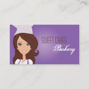 Brunette Baker Purple Brow Cakes Carte de visite
