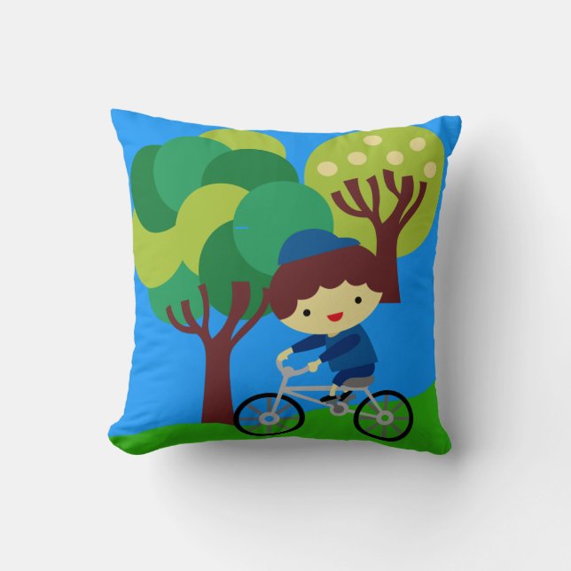 Brunette Boy sur Coussin à vélo (Recto)